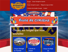 Tablet Screenshot of cirque-georget.com